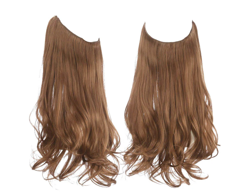 Hair Extension Clip Natural Color Washable Elastic Curly Wavy Hair Clip  Women's Fashion-18Inch C .au