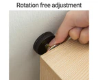 Bed Headboard Stopper Adjustable Threaded Self-adhesive Bed Anti-Shake Metal Frame Tool for Home-Black
