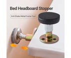Bed Headboard Stopper Adjustable Threaded Self-adhesive Bed Anti-Shake Metal Frame Tool for Home-Black