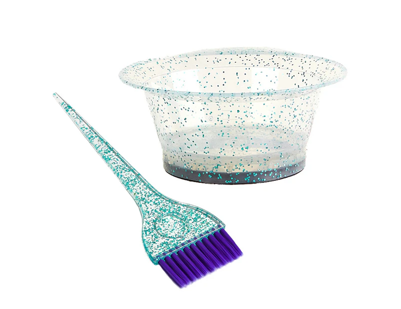 Hair Dye Brush Soft Teeth Fast Modeling Lightweight Glitter Tint Dye Hair Brush Hairdressing Salon Tools for Beauty-Blue