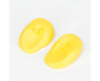 1 Pair Ear Cover Fully Protect Ergonomics Design Lightweight Hair Coloring Dyeing Ear Caps Accessories for Home Use-Yellow