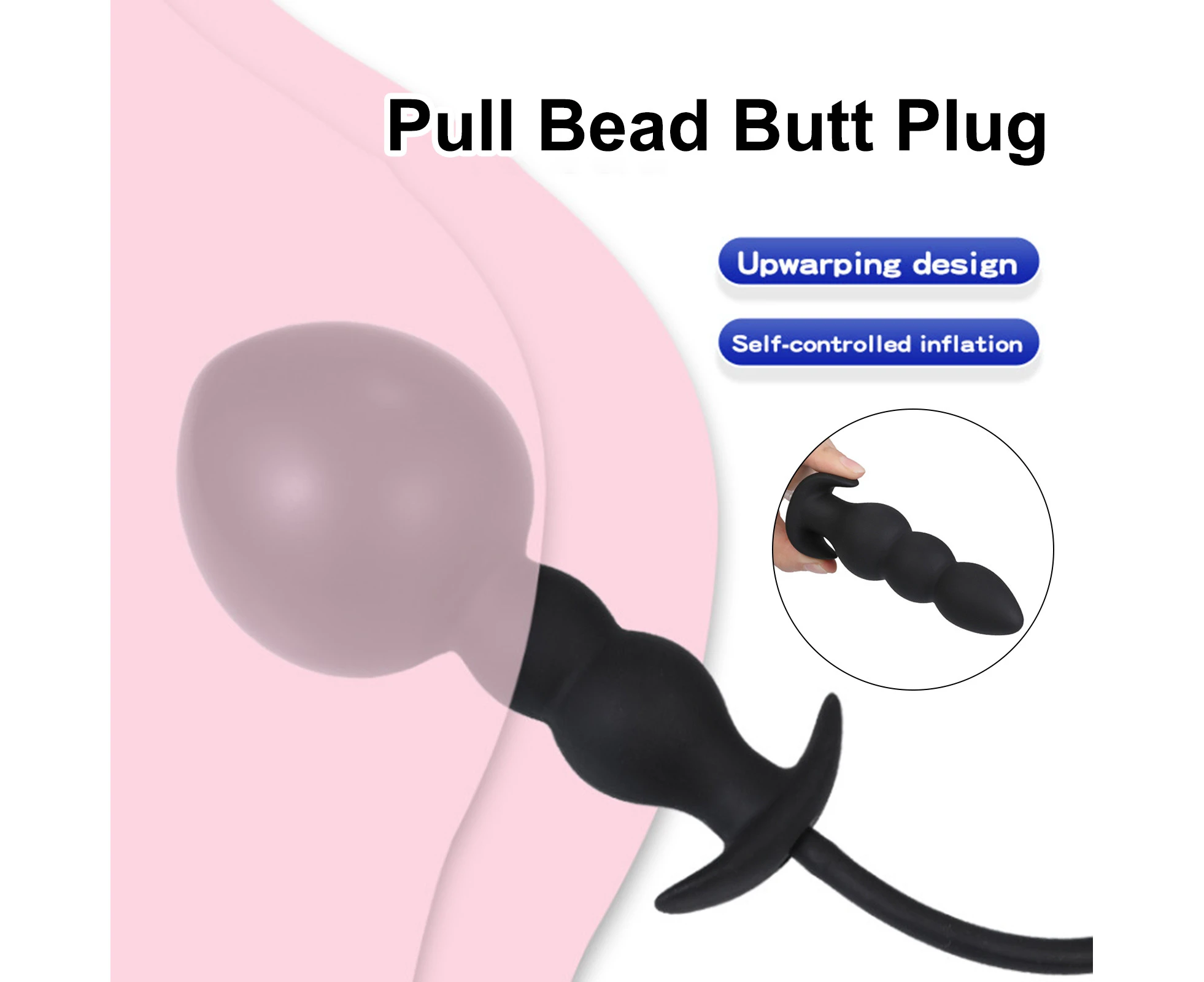 Anal Stimulator Adjustable Easy to Clean Detailed Anal Expander Sex Toy for Female