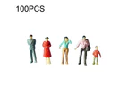 Centaurus Store 100Pcs 1:75/1:100/1:150 Mixed Miniature Sand Model DIY Standing People Figures- 1