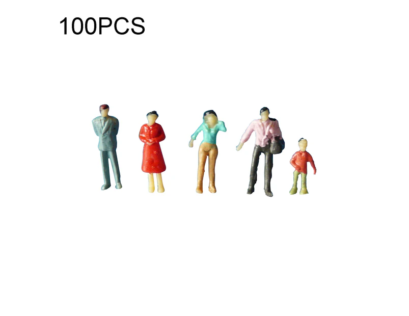 Centaurus Store 100Pcs 1:75/1:100/1:150 Mixed Miniature Sand Model DIY Standing People Figures- 1