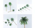 Centaurus Store 10Pcs Mini Artificial Coconut Palm Trees Model DIY Landscape Layout Accessory- 16cm
