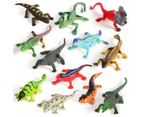 Centaurus Store 12Pcs Kids Simulated Solid Amphibian Animal Lizard Model Ornament Collectible Toy-Mixed Color