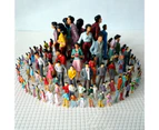 Centaurus Store 100Pcs 1:75/1:100/1:150 Mixed Miniature Sand Model DIY Standing People Figures- 3