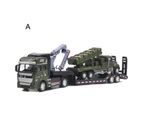 Centaurus Store 1/50 Scale Army Trailer Model Figure Educational Pull-back Function Army Trailer Missiles Vehicle Model Toy for Student- A