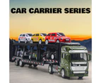 Centaurus Store 1:48 Alloy Car Exquisite Workmanship Wear-resistant Stylish Car Carrier Series Model for Boy-Army Green