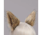 Centaurus Store 1 Set Faux Fox Tail Real-looking Comfortable to Wear Role-playing Props Soft Touch Cosplay Fox Tail Ears for Carnival Gift- 11