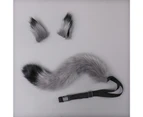 Centaurus Store 1 Set Faux Fox Tail Real-looking Comfortable to Wear Role-playing Props Soft Touch Cosplay Fox Tail Ears for Carnival Gift- 8