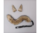 Centaurus Store 1 Set Faux Fox Tail Real-looking Comfortable to Wear Role-playing Props Soft Touch Cosplay Fox Tail Ears for Carnival Gift- 5
