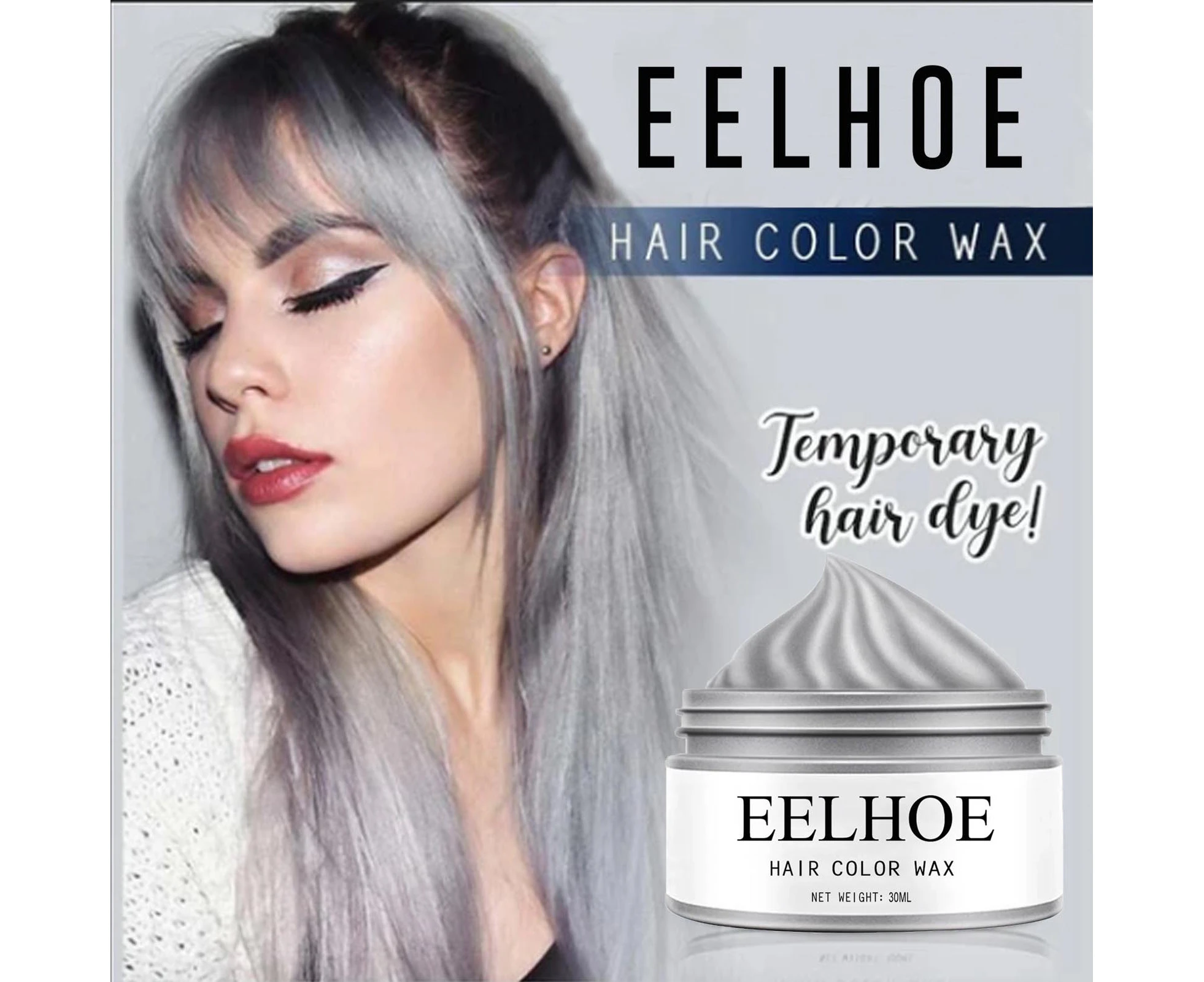 30ml Hair Dye Fast Coloring Easy to Use High Saturation Charming Safe Ingredients Beauty Tool Disposable Grey Hair Color Wax for Men