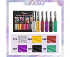 6Pcs 15ml Hair Color Cream Dual-use Disposable Exquisite Colorful Hair Dye Mascara for Lady