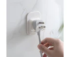 Shaver Holder Wall Mounted Strong Stickiness PS Bathroom Wall Hooks Razor Holder for Home-White