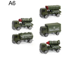 Centaurus Store 5Pcs/Set Diecast Alloy Military Vehicles Car Inertia Toy Educational Kids Toy-A6 5pcs