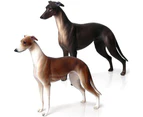 Centaurus Store 20cm Simulation Greyhound Animal PVC Model Action Figure Figurine Kids Toy Decor-Black