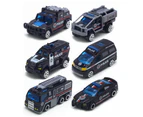 Centaurus Store 6Pcs Simulation Alloy Car Toy Police Fire Truck Off-road Racing Model Kids Gift- F
