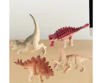 Centaurus Store 4Pcs/Set Dinosaur Figurine Lovely Delicate Craft PVC Ankylosaurus Stegosaurus Spinosaurus Figurine for Show- C