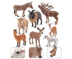 Centaurus Store Animal Figurine Simulation Donkey Alpaca Red Deer Sheep Animal Model Toys Desktop Ornament Gift for Home- G