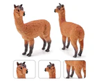 Centaurus Store Animal Figurine Simulation Donkey Alpaca Red Deer Sheep Animal Model Toys Desktop Ornament Gift for Home- E