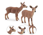 Centaurus Store Animal Figurine Simulation Donkey Alpaca Red Deer Sheep Animal Model Toys Desktop Ornament Gift for Home- E