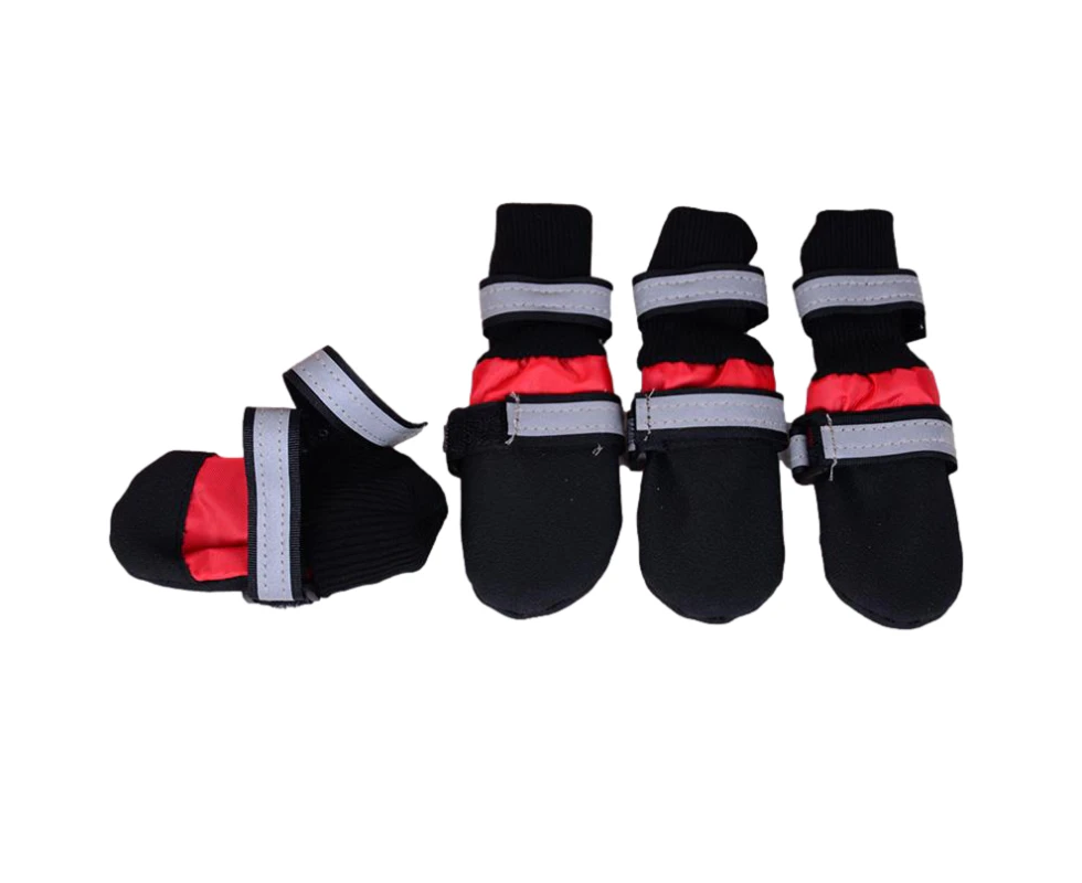 XX-Large Red Waterproof Dog Boots - Pack of 4 Boots (Prestige Pet) XXL (10cm L x 9cm W)