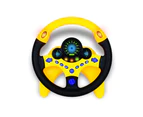 Centaurus Store Children Steering Wheel with Light Sound Simulation Driving Education Toy Gift-Yellow