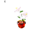 Centaurus Store Flower Figurines Japanese Style Exquisite Glass Nice Looking Artificial Flower Home Decor- E