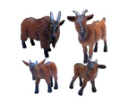 Centaurus Store Goat Figure Cute Shape Fall Resistant Miniature Simulation Goat Model Figure for Desktop Decor- D