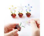 Centaurus Store Flower Figurines Japanese Style Exquisite Glass Nice Looking Artificial Flower Home Decor- E