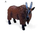 Centaurus Store Goat Figure Cute Shape Fall Resistant Miniature Simulation Goat Model Figure for Desktop Decor- D