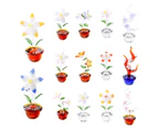 Centaurus Store Flower Figurines Japanese Style Exquisite Glass Nice Looking Artificial Flower Home Decor- A