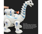 Centaurus Store Electric Dinosaur Toy Mechanical Vivid Details Plastic Activity Play Dinosaur Toy for Kid-White