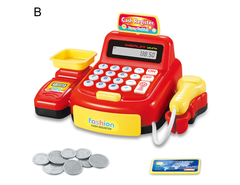 Centaurus Store Electronic Children Pretend Play Simulation Supermarket Cash Register Game Toy- B