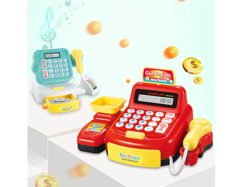 Centaurus Store Electronic Children Pretend Play Simulation Supermarket Cash Register Game Toy- C
