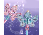 Centaurus Store Girl Princess Wand Switchable Fancy Plastic Girls Kids Fairy Wand Performance Props-Blue
