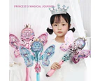 Centaurus Store Girl Princess Wand Switchable Fancy Plastic Girls Kids Fairy Wand Performance Props-Pink
