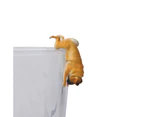 Centaurus Store Realistic Mini Pug Dog Figurine Hanging on Cup Rim DIY Fairy Garden Accessory-Black Pendant Type