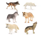 Centaurus Store Lifelike Wild Wolf Animal Figure Plastic Figurine Crafts Kids Toy Desktop Decor- 4