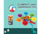Centaurus Store1 Set Animal Counting Toy Colorful Educational Creative Rainbow Stack Cups Dinosaur Animal Counting Toy for Children-D