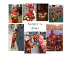 Halloween Children Fireman Cosplay Costume Firefighter Uniform Kids Role Play Work Clothing Performance Party Carnival Party Red Set With Toys