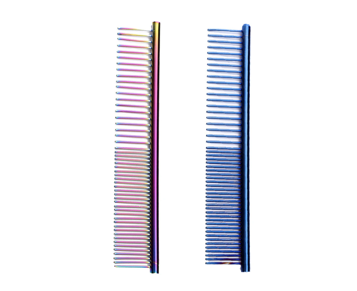 2-in-1 Stainless Steel Professional Grade Pet Grooming Comb-style 2