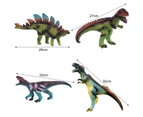 Dinosaur Model Toy Early Learning Solid Model Realistic Tyrannosaurus Rex Triceratops Brachiosaurus Model Action Figures Educational Toy - F