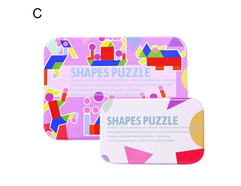 Centaurus StoreWooden Animal Tangram Puzzles English Card Shape Recognition  Education Baby Toy-Elephant .au