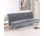Sofa Cover Made Of Velvet And Plush, 3-Seater, For The Winter, Thick Stretch Fabric, Sofa Bed Cover, Monochrome, Non-Slip, Elastic, Fits On The Folding Sof