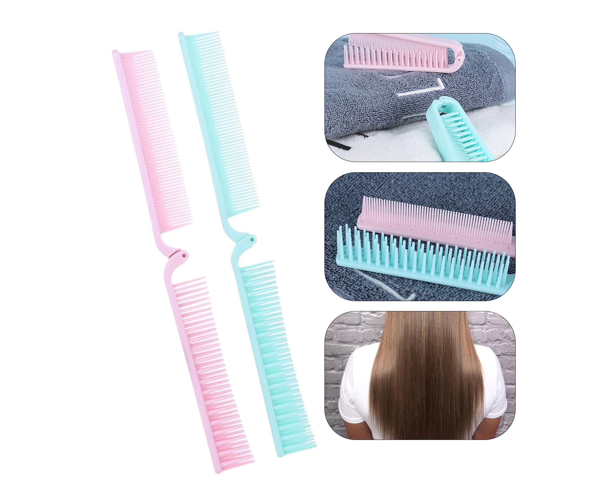 Folding Travel Hair Brush Pocket Size Anti-static Macaron Color Foldable  Massage Detangle Hair Comb for Trip Color Random .au