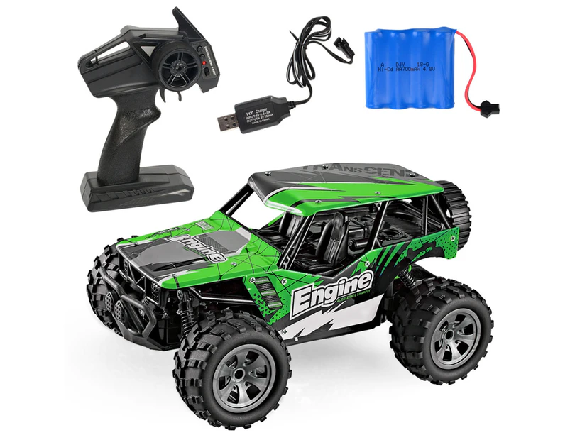 Off-Road Trucks Simulation Remote Control Kids Toy Car Electric Mini Vehicle Model for Children - Green