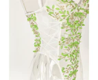 graceful Underwear Sleeveless Lace Embroidery Pattern Bodysuit Female Erotic Costume Underwear for Sleeping -Green
