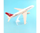 1/400 16cm Turkish Airliner 777 Plane Aircraft Airplane Model Kids Gift Souvenir
